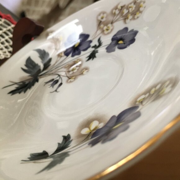 Delphine Purple Flower Bone China Teacup & Saucer Set - Picture 11 of 11